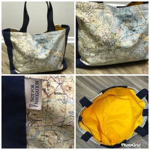 Not For Navigation Nautical Side Tote Bag